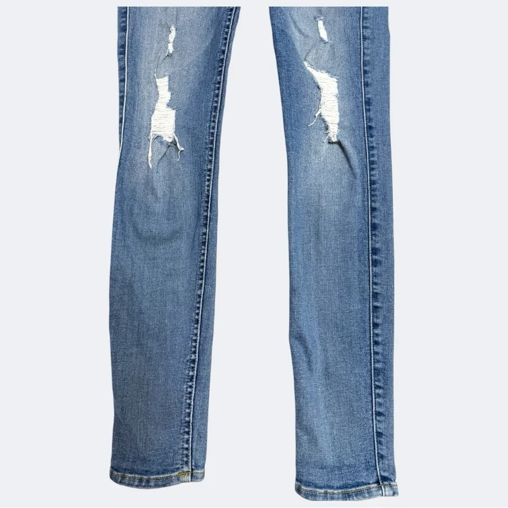 7 For All Mankind Light Blue Distressed Skinny Jeans size 27